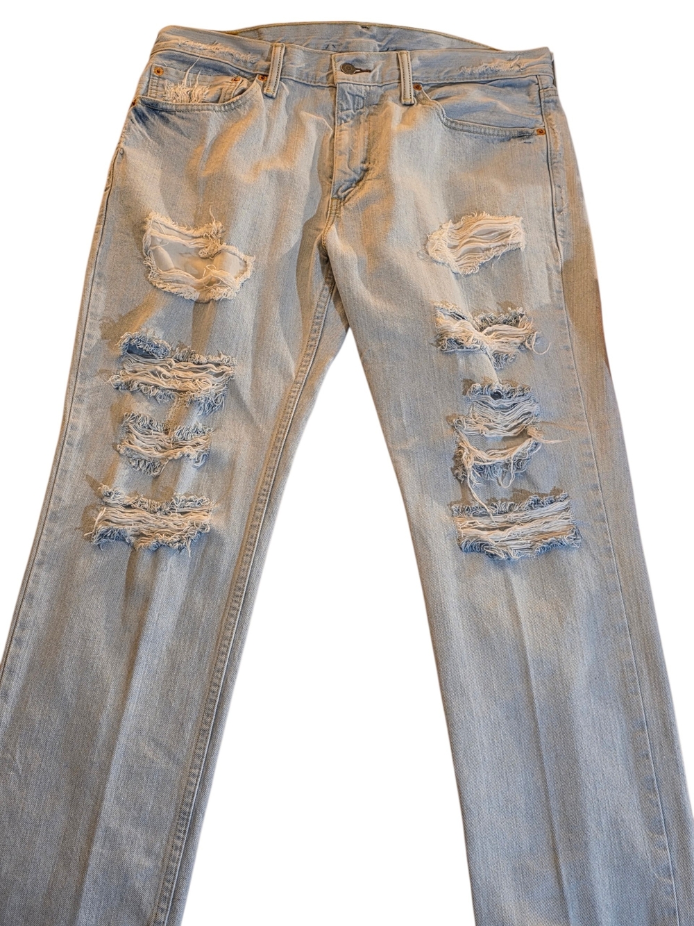 Levi's Light Blue Ripped Straight Jeans 511 size 36/30 perfect condition